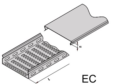 Лоток кабельный перфорированный с крышкой ELCOS ECz-60-5-1.2 Кабельные вводы и штуцера #1