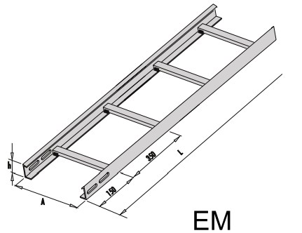 Лоток кабельный перфорированный лестничного типа ELCOS EM-10-7-1 Кабельные вводы и штуцера
